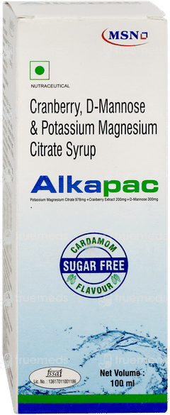 Alkapac Cardamom Flavour Sugar Free Syrup 100Ml